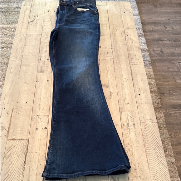 Express Bell Flare High Rise Denim Jeans Sz 10 R BOHO Retro Y2K Style - Picture 4 of 13